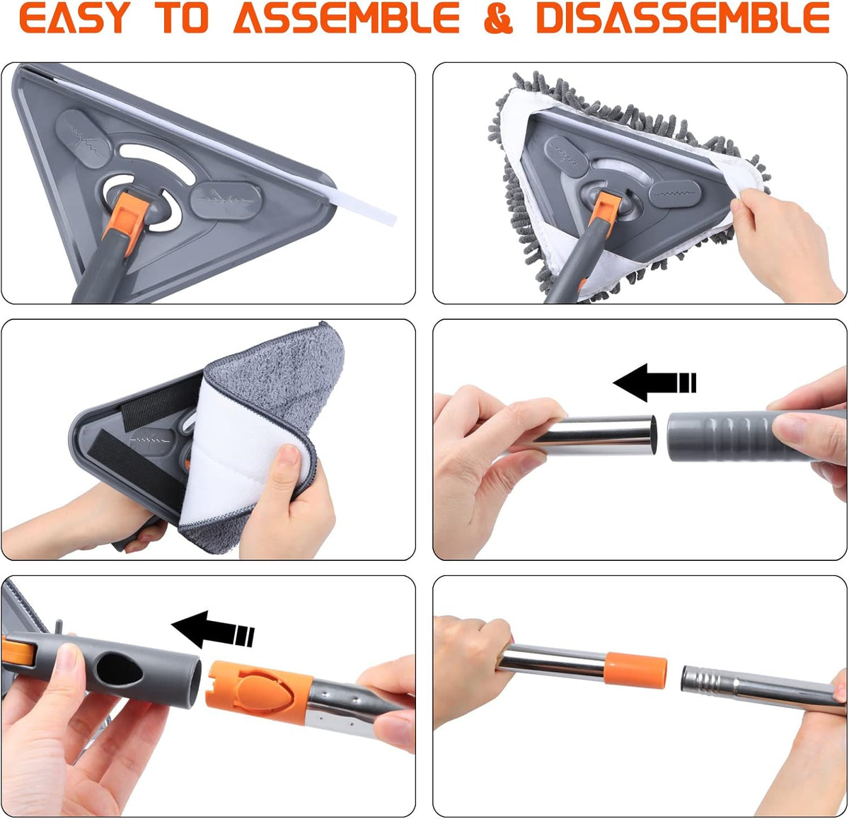 ممسحة التنظيف الشاملة للجدران والسقف والنوافذ – 3 في 1