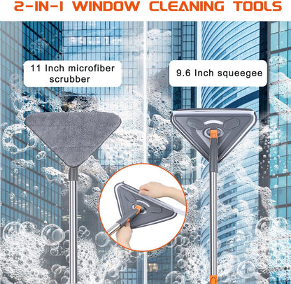 ممسحة التنظيف الشاملة للجدران والسقف والنوافذ – 3 في 1